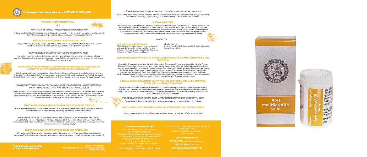 Homeopatická mapa zdraví – Apis mellifica