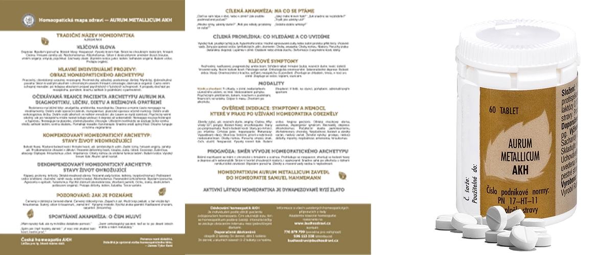 Homeopatická mapa zdraví – Aurum metallicum