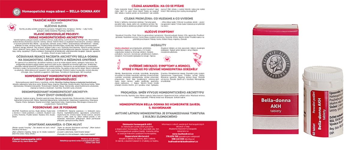 Homeopatická mapa zdraví – Belladonna