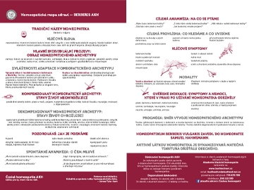 Homeopatická mapa zdraví - Berberis vulgaris