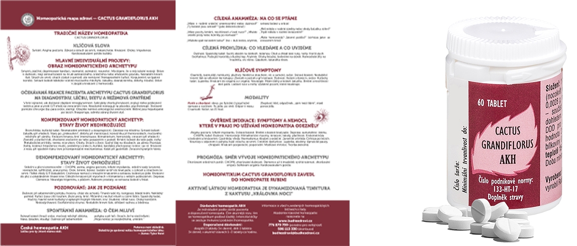 Homeopatická mapa zdraví - Cactus grandiflorus