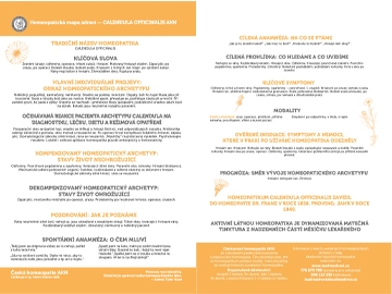Homeopatická mapa zdraví - Calendula officinalis