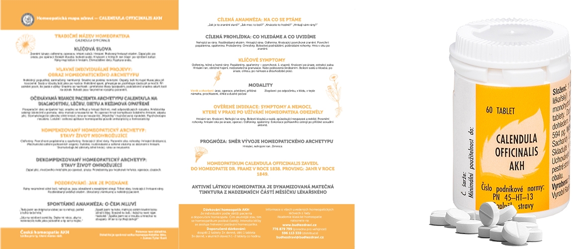 Homeopatická mapa zdraví - Calendula officinalis