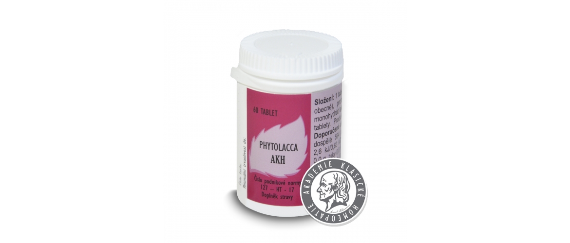 Homeopatická mapa zdraví - Phytolacca AKH